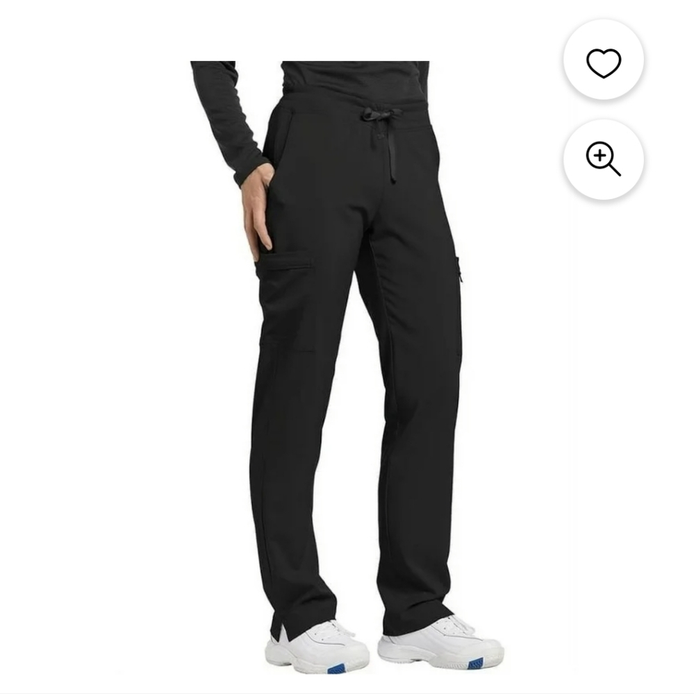 White Cross Fit Scrub Pants